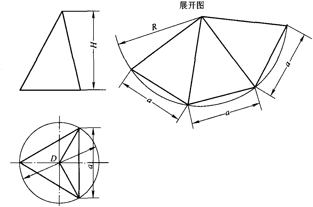 一、三棱錐展開(kāi)計(jì)算